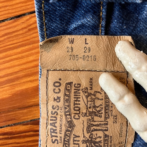 Vintage 80s 90s Levi's 216 Orange Tab Denim Jeans Made in USA ~ Size 29 - Picture 6 of 9